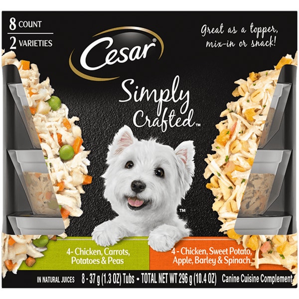 Simply Crafted™ Chicken, Carrot, Potato & Peas and Chicken, Sweet Potato, Apple, Barley & Spinach Variety Pack image 1